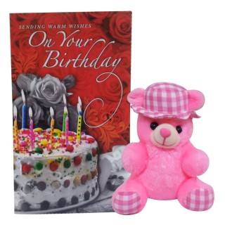 Teddy With Birthday Greeting Card